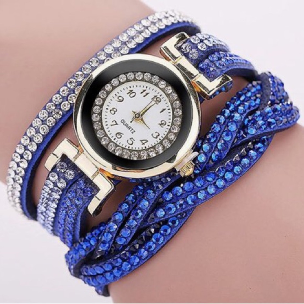 New Rhinestones Blue Watch 💗